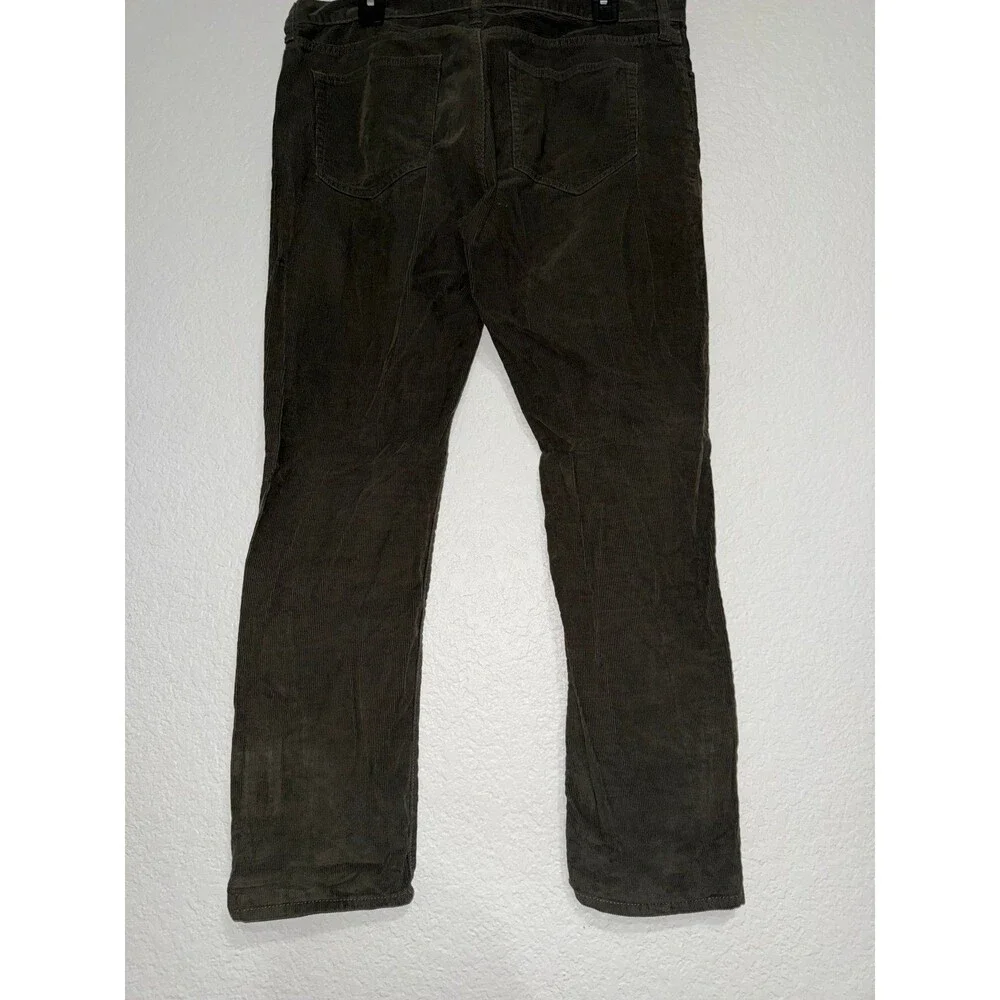 J.Crew Flex Men’s Olive Green Corduroy Pants 34x30 Straight Fit